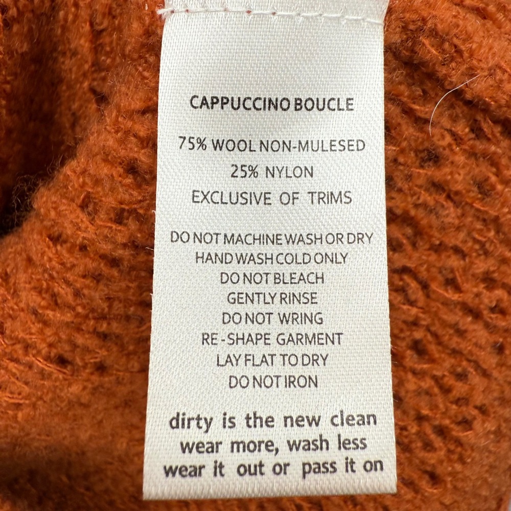 Toad&Co Cozy Crewneck Sweater in Burnt Orange - Picture 6 of 7